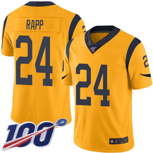 Los Angeles Rams Limited Gold Men Taylor Rapp Jersey NFL Football #24 100th Season Rush Vapor Untouchable